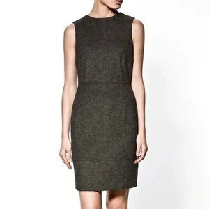Zara Gray Grey Wool Blend Sleeveless‎ Dress Women's Size Medium